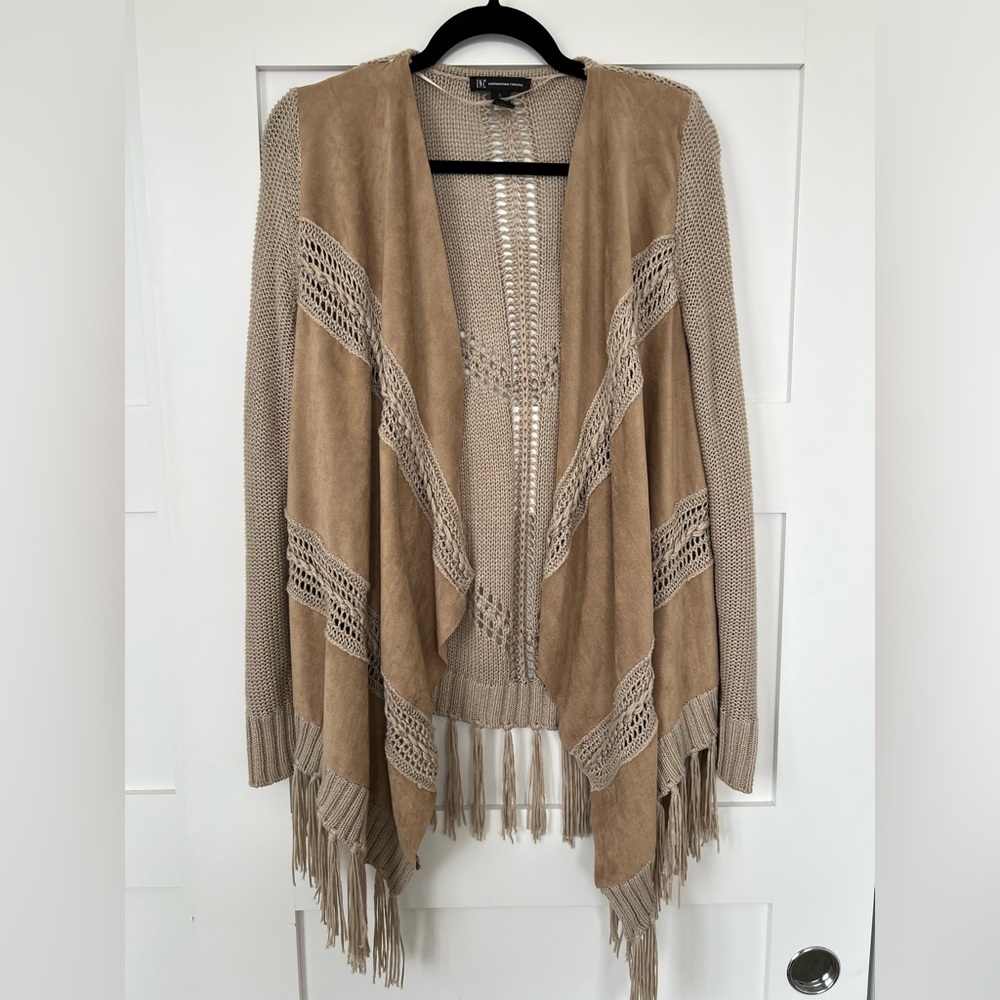 Western Style Fringe & Crochet Cardigan